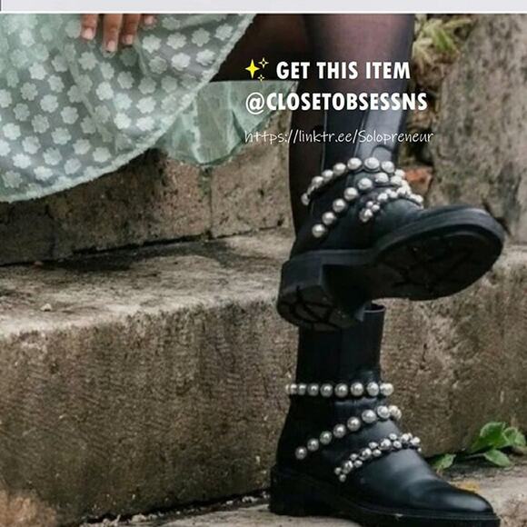 ZARA Leather Ankle Boots NWT - Picture 8 of 12